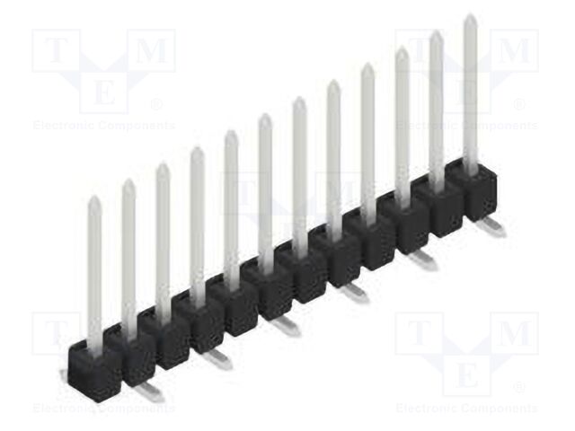 Connector: pin strips; pin header; male; PIN: 12; 2.54mm; SMT; 1x12