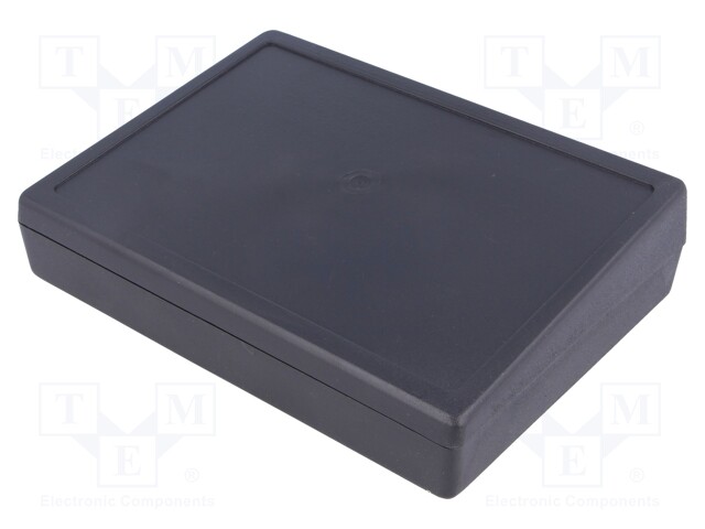 Enclosure: desktop; X: 139.5mm; Y: 190mm; Z: 49mm; polystyrene; black