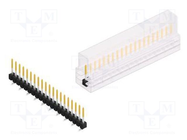 Connector: pin strips; pin header; male; PIN: 20; 2.54mm; SMT; 1x20