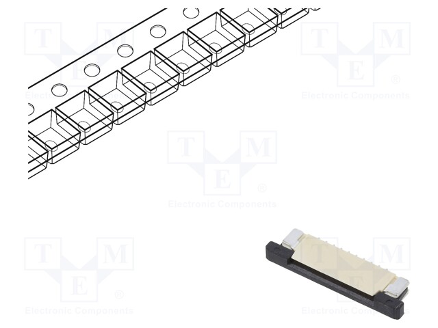 Connector: FFC/FPC; Plating: tinned; SMT; PIN: 10; 1mm; horizontal