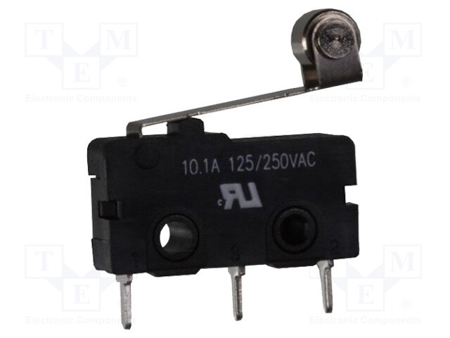 Microswitch SNAP ACTION; with lever (with roller); SPDT; Pos: 2