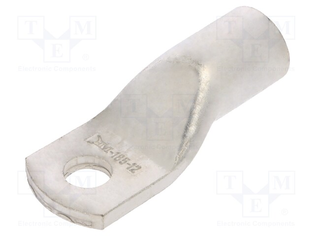 Tip: ring tube; M12; 185mm2; crimped; for cable; straight; tinned