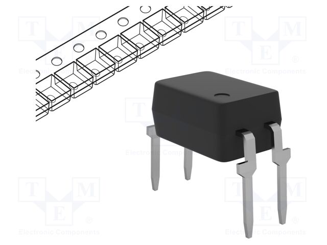 Optocoupler; THT; Ch: 1; OUT: transistor; CTR@If: 200-600%@5mA; DIP4