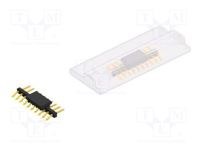 Connector: pin strips; pin header; male; PIN: 10; 2mm; SMT; 1x10