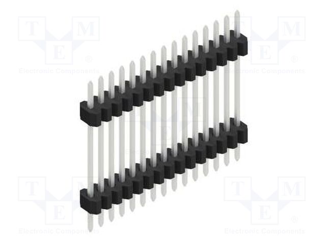 Connector: pin strips; pin header; male; PIN: 15; 1.27mm; THT; 1x15