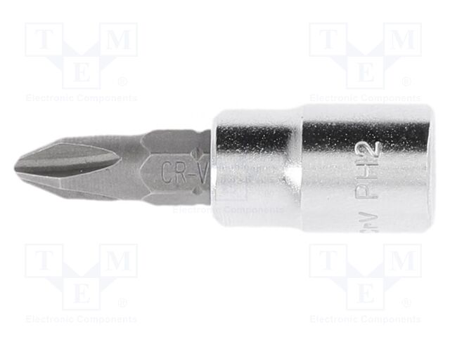 Wrench; socket spanner,Phillips; PH1; 1/4"; Chrom-vanadium steel