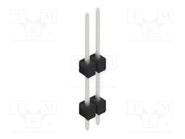 Connector: pin strips; pin header; male; PIN: 2; 2.54mm; THT; 1x2