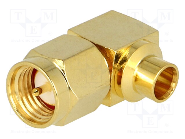Plug; SMA; male; angled 90°; RG402/U; for cable; teflon