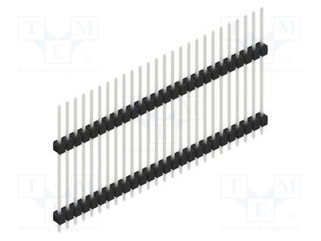 Connector: pin strips; pin header; male; PIN: 26; 2.54mm; THT; 1x26