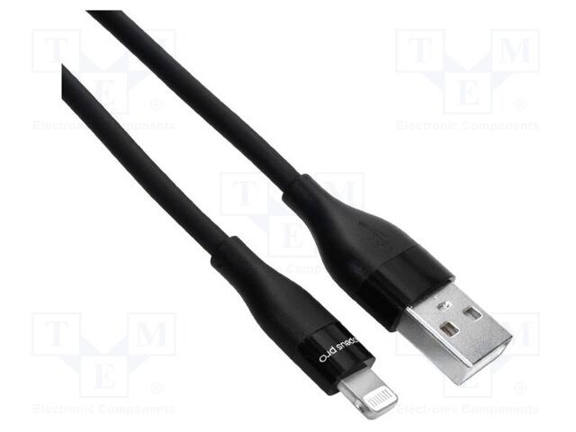 Cable; 914mm; black; PVC; shielded; SC