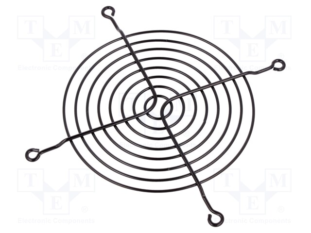 Guard; 127x127mm; Mat: metal; Mounting: screw; Colour: black