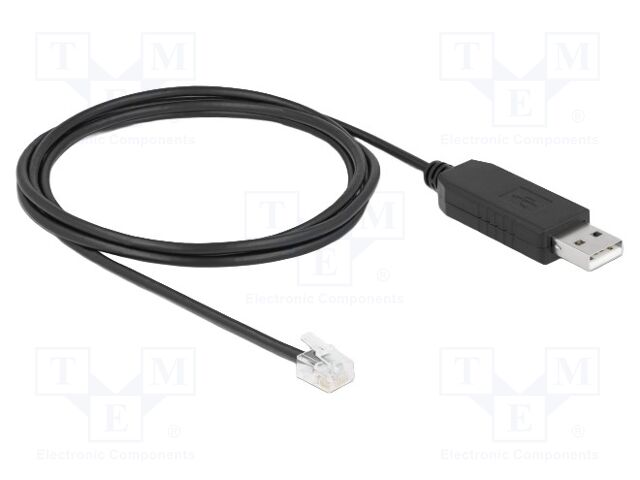Adapter; RJ12 plug,USB A plug; 2m; USB 2.0; Interface: RS232,UART