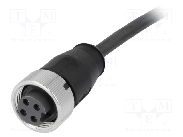 Plug; 7/8"; 3m; female; PIN: 4; straight; with lead; TPU
