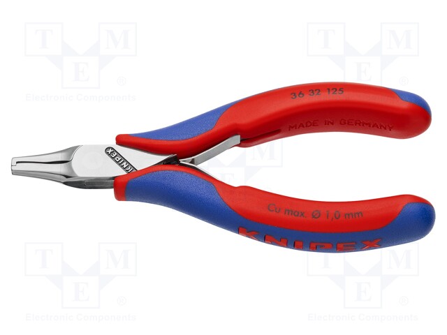 Pliers; cutting,to forming; 125mm; two-component handle grips