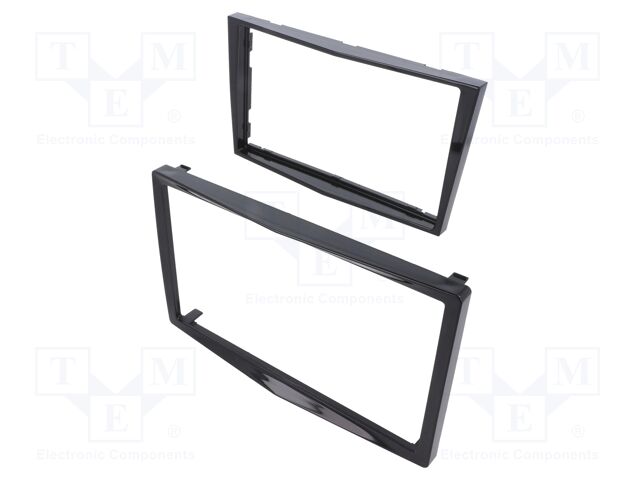 Radio frame; Opel; 2 DIN; black gloss,shiny black