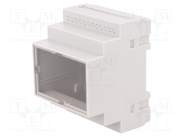 Enclosure: for DIN rail mounting; Y: 90mm; X: 70mm; Z: 65mm; grey