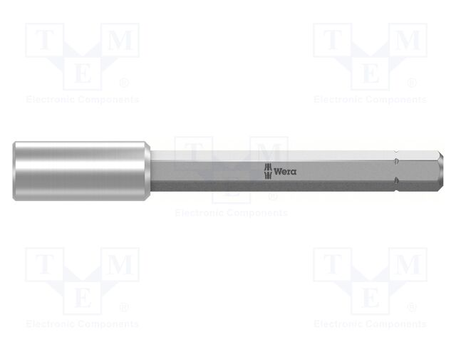 Holder; 1/4"; Overall len: 75mm; magnetic; screwdriver bits