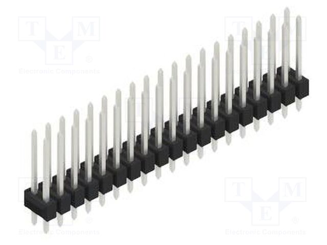 Connector: pin strips; pin header; male; PIN: 38; 2.54mm; THT; 2x19