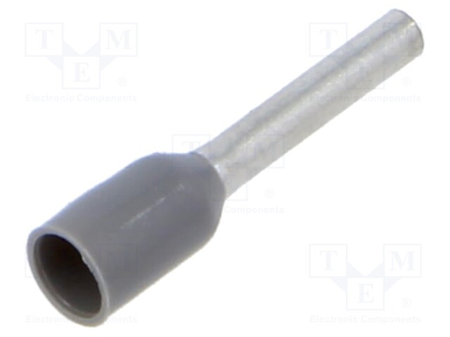 Tip: bootlace ferrule; insulated; copper; 0.75mm2; 8mm; tinned