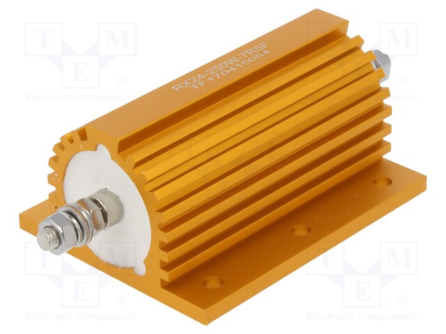 Resistor: wire-wound; with heatsink; screw; 7.5Ω; 250W; ±1%