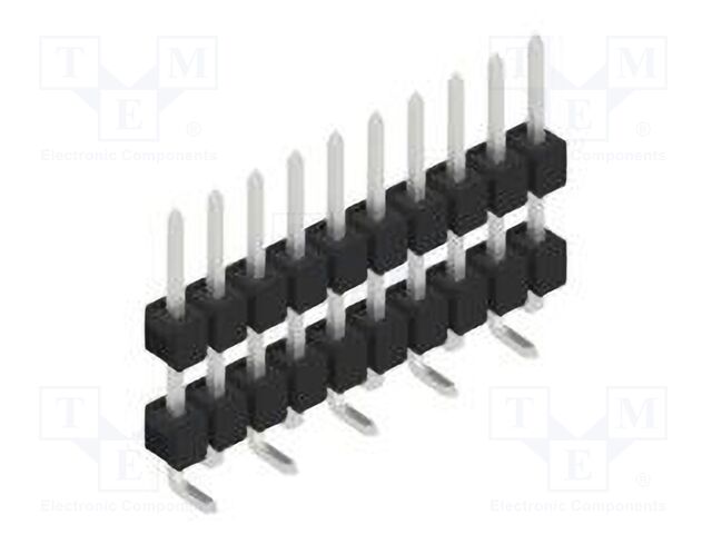Connector: pin strips; pin header; male; PIN: 10; 2.54mm; SMT; 1x10