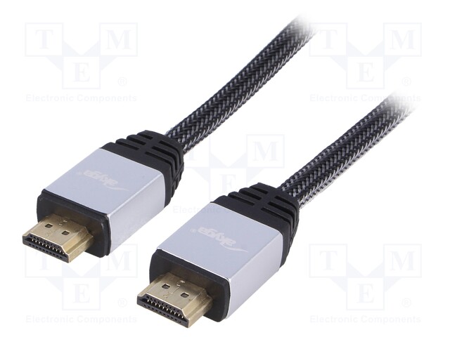 Cable; HDMI 2.0; HDMI plug,both sides; 3m; black