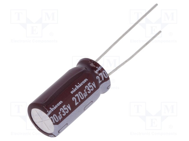 Capacitor: electrolytic; low impedance; THT; 270uF; 35VDC; ±20%