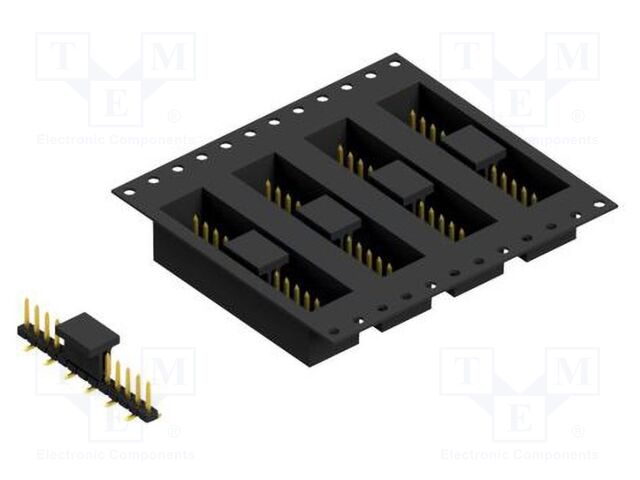 Connector: pin strips; pin header; male; PIN: 13; 2mm; SMT; 1x13