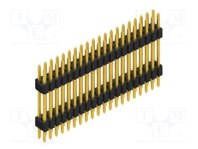 Connector: pin strips; pin header; male; PIN: 40; 1.27mm; THT; 2x20