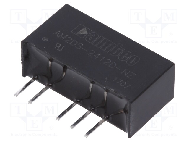 Converter: DC/DC; 2W; Uin: 21.6÷26.4V; Uout: 12VDC; Uout2: -12VDC