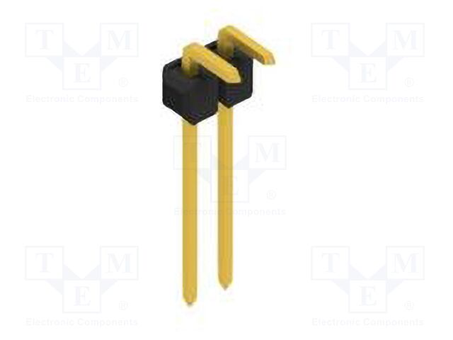 Connector: pin strips; pin header; male; PIN: 2; 2.54mm; THT; 1x2