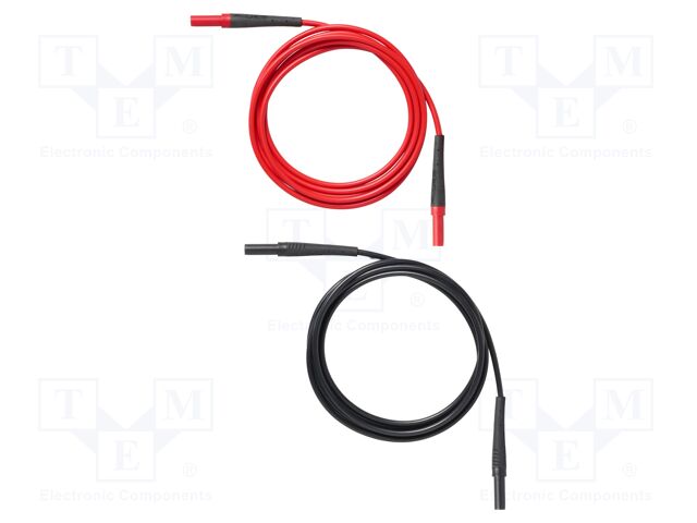 Test leads; Inom: 30A; red and black; Insulation: silicone