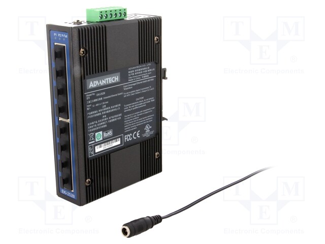 Industrial module: switch Ethernet; unmanaged; 12÷48VDC; RJ45