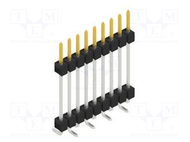 Connector: pin strips; pin header; male; PIN: 9; 2.54mm; SMT; 1x9