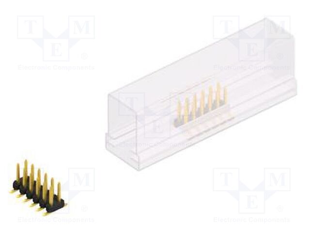 Connector: pin strips; pin header; male; PIN: 12; 2mm; SMT; 2x6; 100V