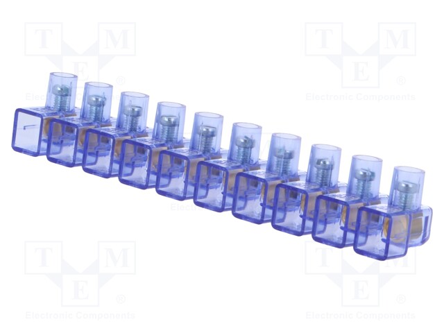 Terminal block; screw terminal; ways: 10; for cable; 2.5mm2; 450V