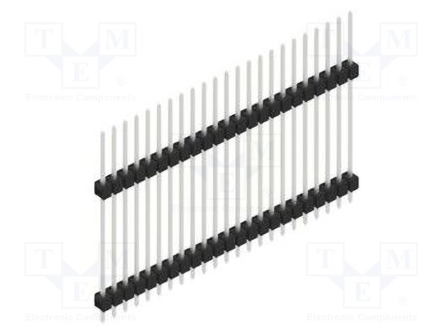 Connector: pin strips; pin header; male; PIN: 23; 2.54mm; THT; 1x23