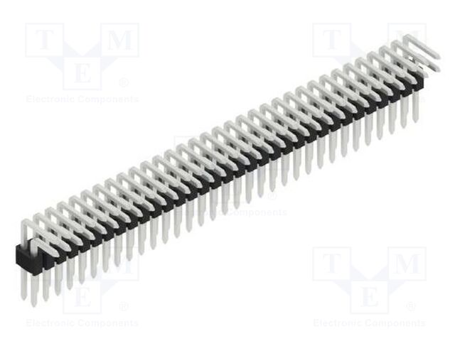 Connector: pin strips; pin header; male; PIN: 66; 1.27mm; THT; 2x33