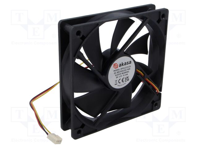 Fan: DC; axial; 12VDC; 120x120x25mm; 1200rpm; 5pcs.