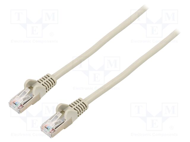 Patch cord; SF/UTP; 5e; stranded; CCA; PVC; grey; 1.5m; 26AWG