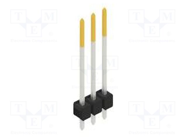 Connector: pin strips; pin header; male; PIN: 3; 2.54mm; THT; 1x3