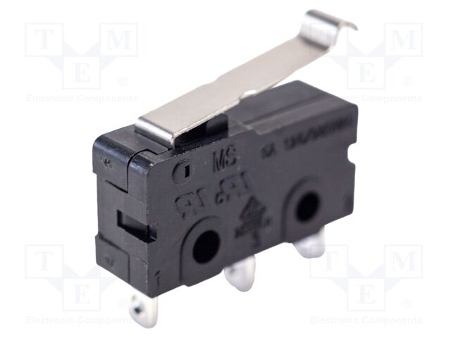 MICROSWITCH, LEVER, SPDT, 5A, 250VAC