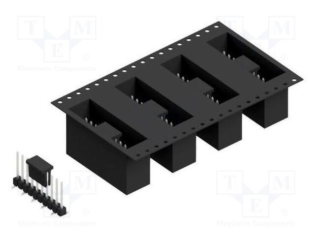 Connector: pin strips; pin header; male; PIN: 10; 2.54mm; SMT; 1x10