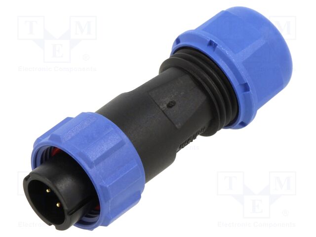 Connector: circular; plug; male; PIN: 4; IP68; SP13; 4÷6.5mm; 5A; 200V