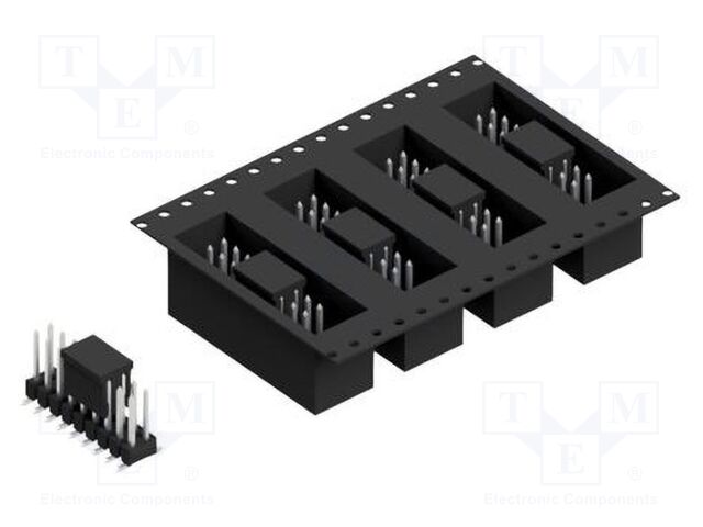 Connector: pin strips; pin header; male; PIN: 18; 2.54mm; SMT; 2x9