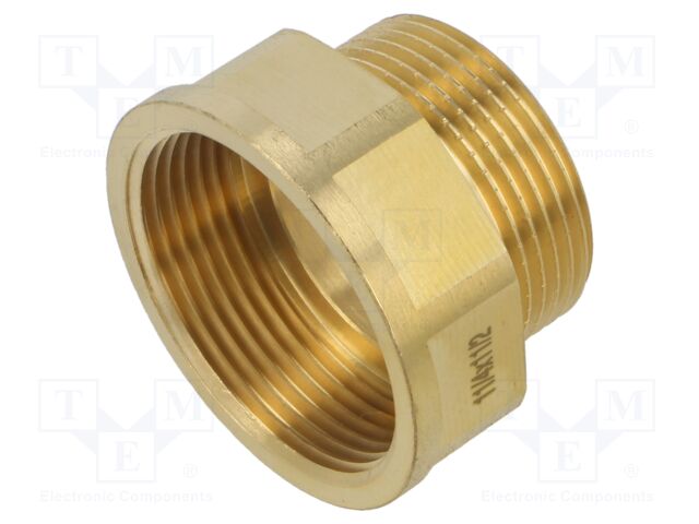 Male-female,reductive,hexagonal; brass CW617N; BR