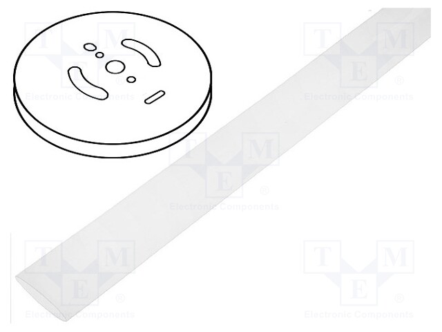 Heat shrink sleeve; 3: 1; 6mm; L: 30m; transparent; Package: reel