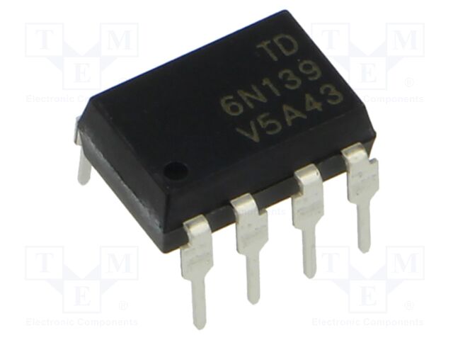 Optocoupler; THT; Ch: 1; OUT: Darlington; 5kV; DIP8; Colour: black