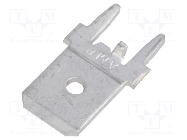 Terminal: flat; 6.3mm; 0.8mm; male; THT; brass; tinned; straight