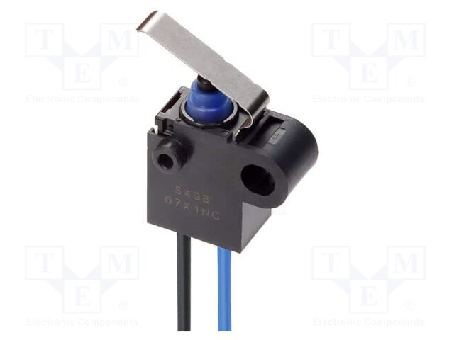 Microswitch SNAP ACTION; with lever with end bended out; Pos: 2